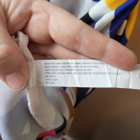 Eloquii Floral Stripe Kimono Sleeve Wrap Dress - Picture 4 of 8